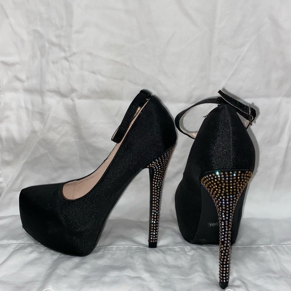 Rhinestone pumps